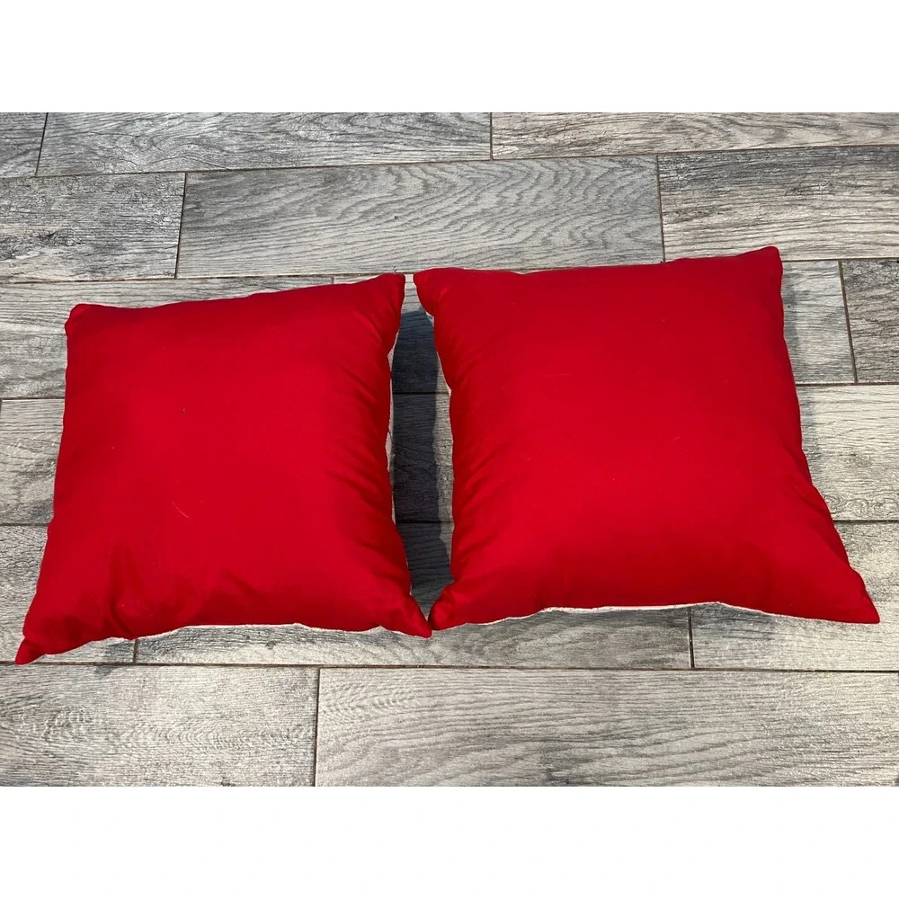 Lot of 2 Christmas accent pillows throw 16
